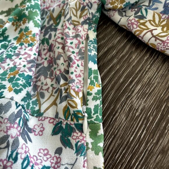 EUC The Fold London Lochaline Floral Midi Dress US size 8 Button Viscose Wedding - Picture 9 of 16
